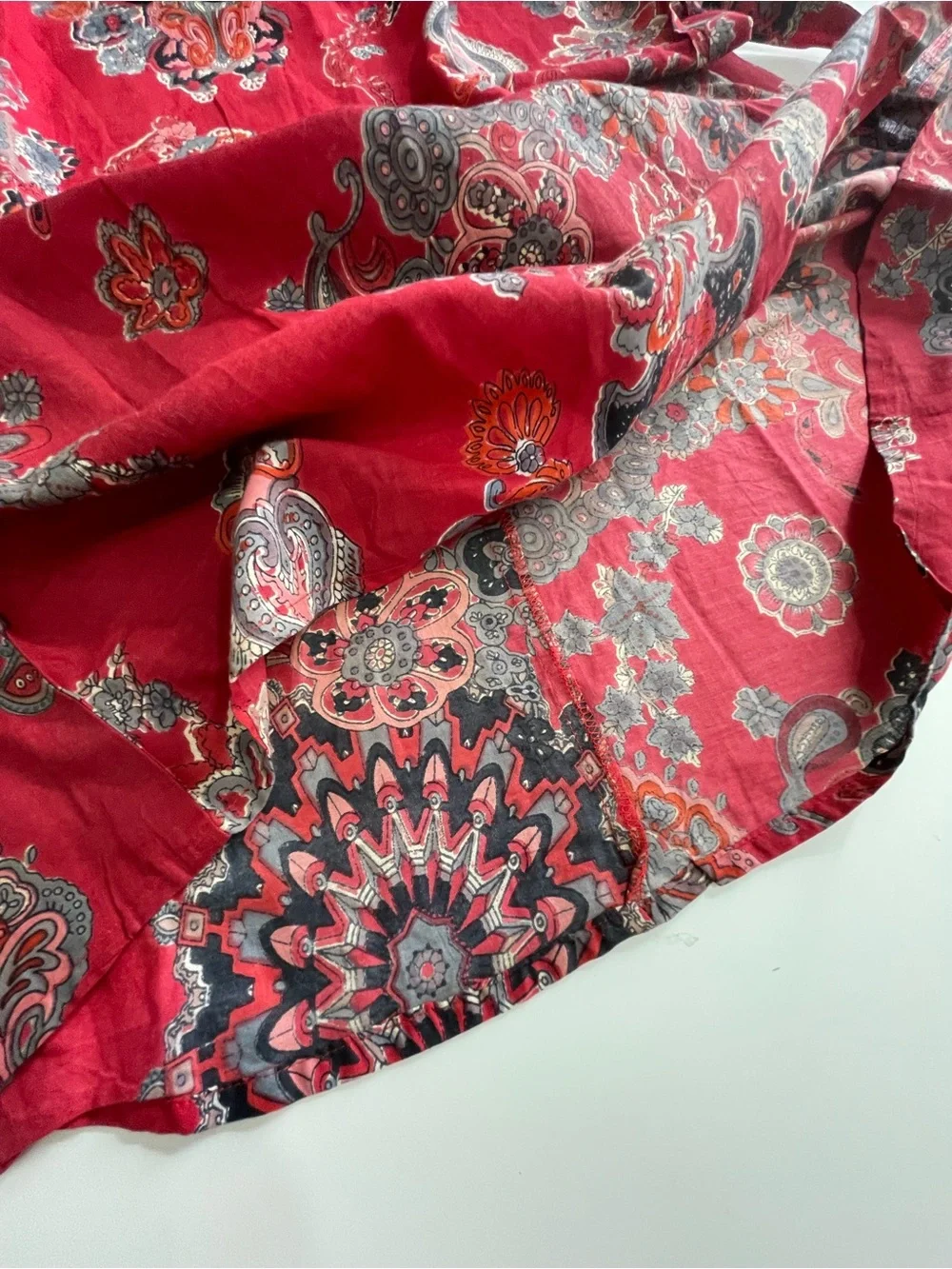 Junglee Billee Red Paisley Dress Sleeveless 100% Cotton Size Medium NWT